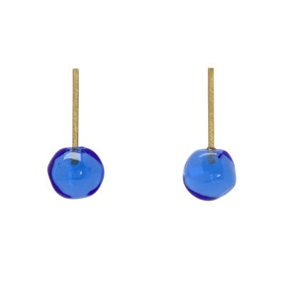 Blue Murano glass earrings by Chama Navarro